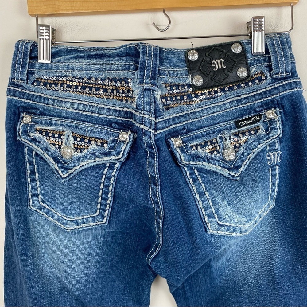 Miss Me Low Rise Embellished Easy Boot Cut Jeans - Picture 6 of 6